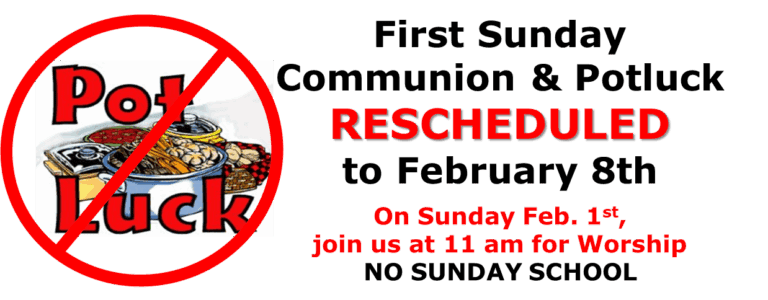 Potluck reschedule graphic